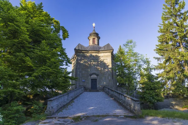 Chiesa Hvezda Broumovske Steny Boemia Orientale Repubblica Ceca — Foto Stock