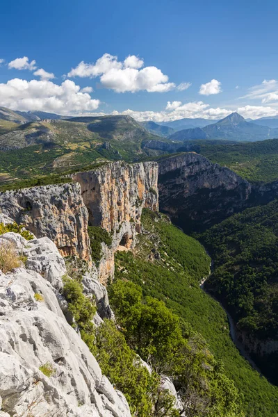 Mountain Landscape Width Canyon Verdon River Verdon Gorge Provence France — Foto de Stock