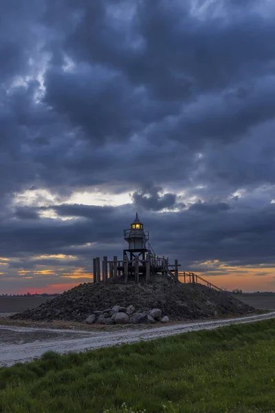 Blokzijl Lighthouse Flevoland Netherlands — Zdjęcie stockowe