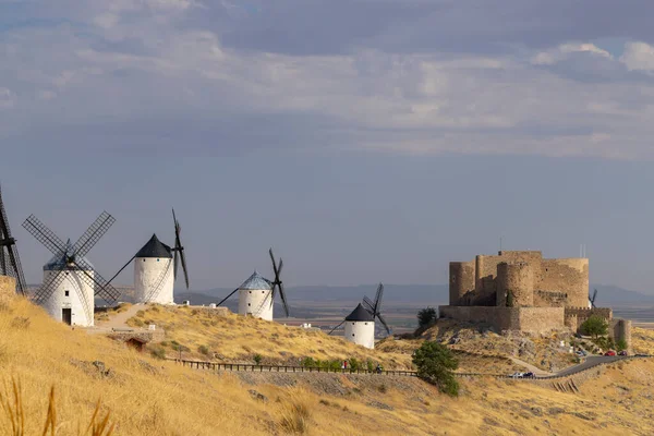 Windmills Castle Consuegra Castilla Mancha Spain — Foto Stock