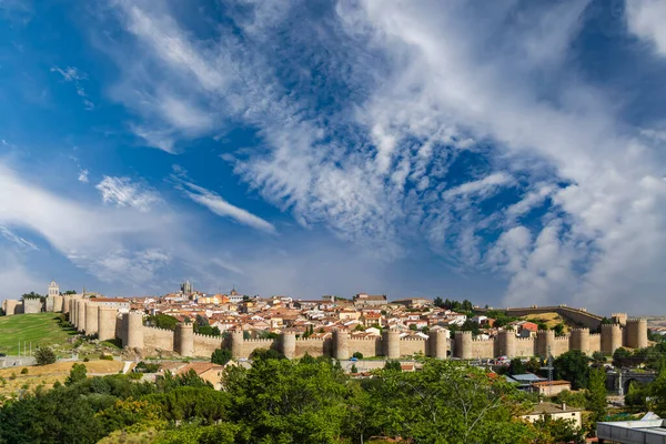 Średniowieczne Mury Avila Wpisane Listę Unesco Kastylia Leon Hiszpania — Zdjęcie stockowe