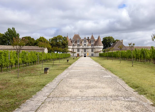 Schloss Monbazillac Chateau Monbazillac Mit Weinberg Departement Dordogne Aquitanien Frankreich — Stockfoto