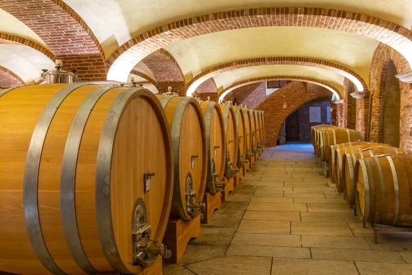 Wine Cellar Piedmont Italy — Fotografia de Stock
