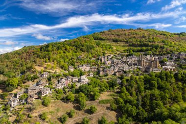 UNESCO village of  Conques-en-Rouergue in Aveyron department, France