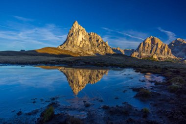 Giau Pass (Passo Giau), Dolomites Alps, Güney Tyrol, İtalya