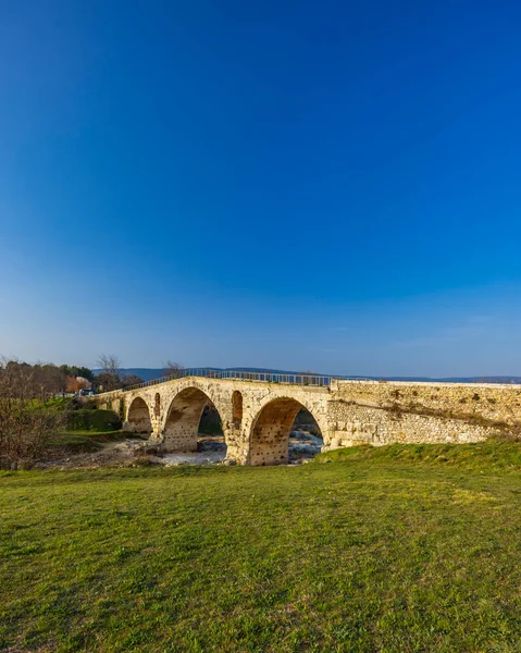 Мост Жюльен Каменный Мост Через Реку Калавон Прованс Франция — стоковое фото