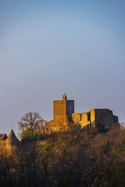 Brancion Castle Chateau Brancion Martailly Les Brancion Burgundy France — Stockfoto