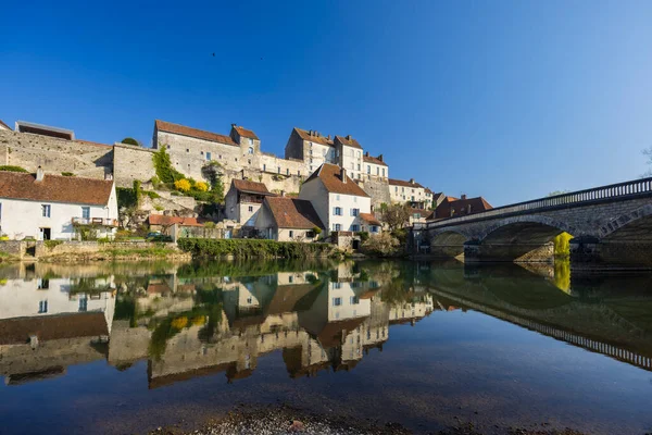 Typical Small Town Pesmes River Orgon Haute Saone France — Stock Photo, Image