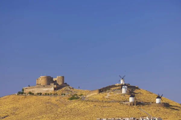 Windmills Castle Consuegra Castilla Mancha Spain — Stock Fotó