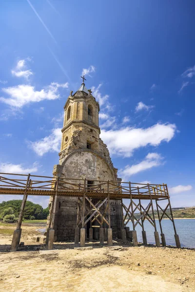 Swamped Church San Roque Villanueva Las Rozas Cantabria Spain — Stok fotoğraf
