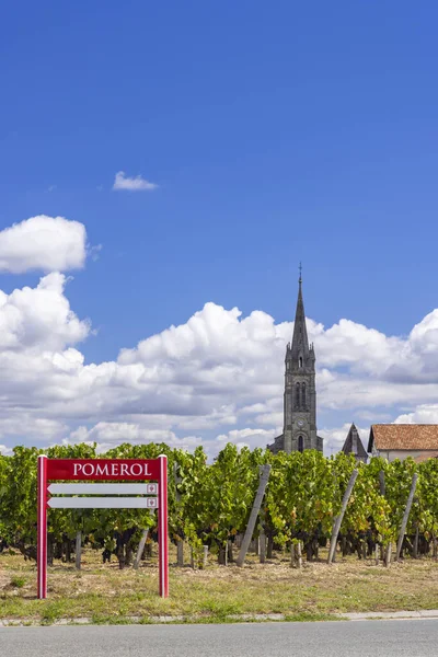 Vinhas Típicas Perto Pomerol Aquitânia França — Fotografia de Stock