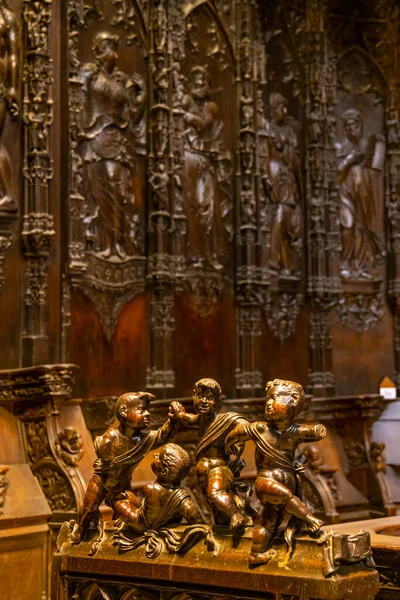 Auch Cathedral Cathedrale Sainte Marie Auch Unesco Midi Pireneje Francja — Zdjęcie stockowe
