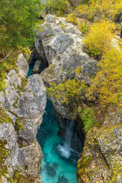 Great Soca Gorge Velika Korita Soce Národní Park Triglavski Slovinsko — Stock fotografie