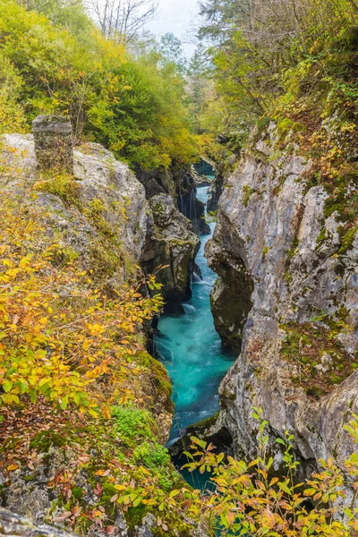 Great Soca Gorge Velika Korita Soce Triglavski National Park Slovenia — Stock Photo, Image