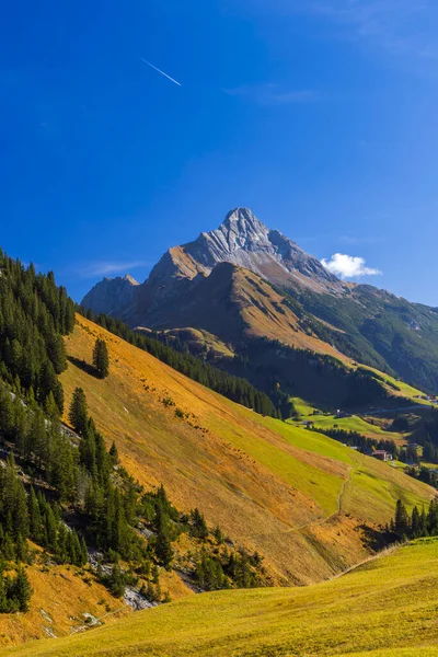 Landskap Nära Kalbelesee Hochtann Mountain Pass Warth Vorarlberg Österrike — Stockfoto