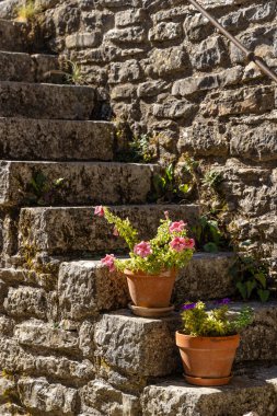 View of the medieval village of La Couvertoirade in Larzac, Aveyron, France