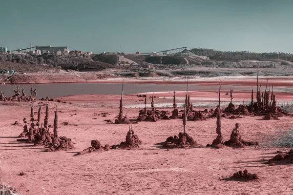 Odstranění Ekologické Zátěže Nejstarších Měděných Dolech Světě Minas Riotinto Španělsko — Stock fotografie
