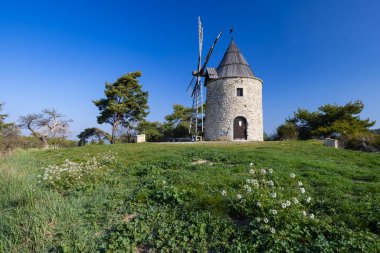 Montfuron Windmill (Moulin Saint-Elzear de Montfuron) in Provence, Alpes-de-Haute-Provence, France