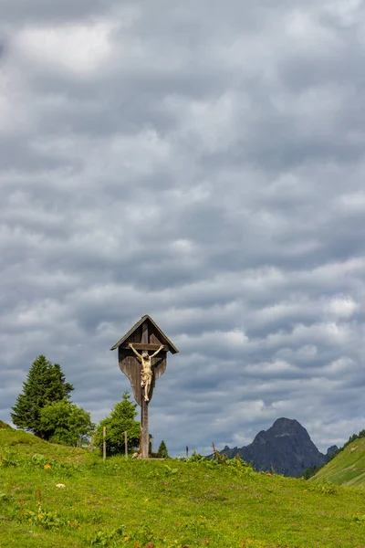 Paisagens Perto Kalbelesee Hochtann Mountain Pass Warth Vorarlberg Áustria — Fotografia de Stock
