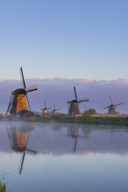 Traditional Dutch windmills in Kinderdijk - Unesco site, The Netherlands