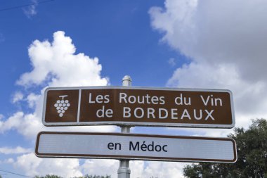 Medoc, Bordeaux, Aquitaine, Fransa 'da şarap yolu