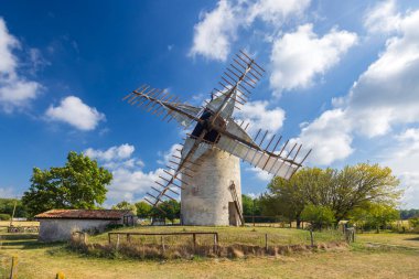 Vensac yel değirmeni, Gironde departmanı, Yeni Aquitaine, Fransa