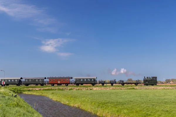 Locomotiva Vapor Hoorn Medemblik Noord Holland Países Baixos — Fotografia de Stock