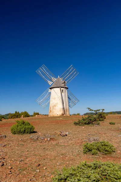 Windmill Moulin Redounel Couvertoirade Larzac Aveyron France — Stockfoto