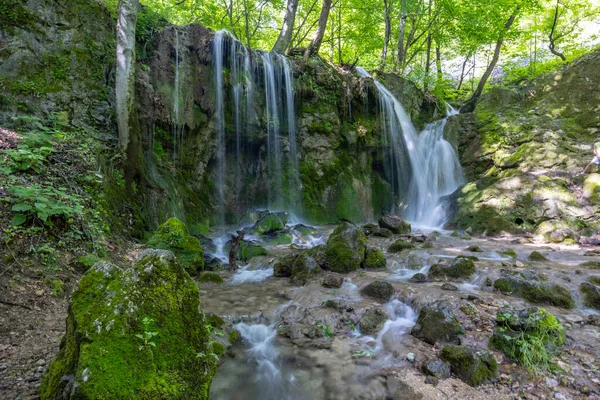 Hajsky Waterfall National Park Slovak Paradise Slovakia — Stock fotografie