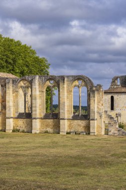 Grande-Sauve Abbey, UNESCO sitesi, La Sauve yakınlarındaki Benedictine manastırı, Aquitaine, Gironde, Fransa