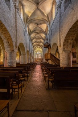 interior of Saint-Just church in Arbois, department Jura, Franche-Comte, France