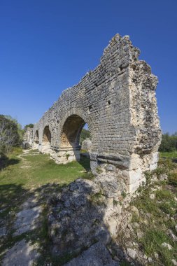 Barbegal aqueduct (Aqueduc Romain de Barbegal) near Arles, Fontvieille, Provence, France