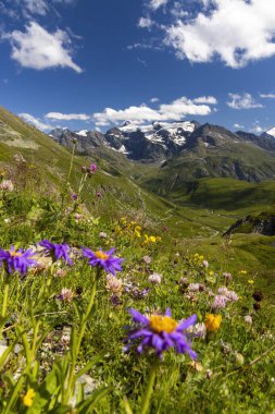 Col de l 'Iseran yakınlarındaki manzara, Savoy, Fransa
