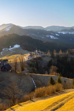 Slovenya 'nın Sorica kentindeki Aziz Nikolaja Kilisesi