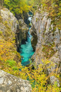 Great Soca Gorge (Velika korita Soce), Triglavski Ulusal Parkı, Slovenya