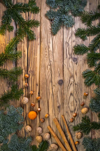 Παραδοσιακά Τσεχικά Χριστούγεννα Ξύλο Διακόσμηση Κλαδιά Και Καρύδι — Φωτογραφία Αρχείου
