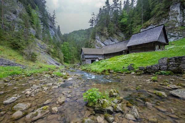 Nieczynne Młyny Wodne Pobliżu Kvacany Dolina Kvacianska Słowacja — Zdjęcie stockowe
