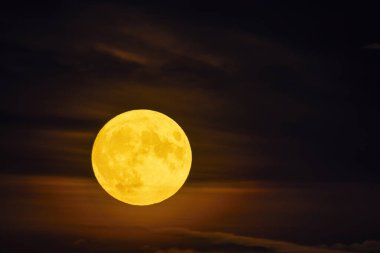 Satov, Güney Moravya, Çek Cumhuriyeti - 30 Ağustos 2023: Supermoon