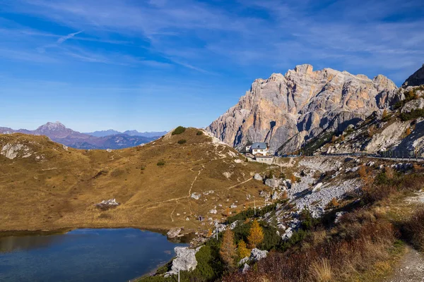 Landscape Livinallongo Del Col Lana Valparola Pass Dolomites Alps South — Fotografia de Stock