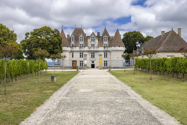 Castillo Monbazillac Chateau Monbazillac Con Viñedo Departamento Dordoña Aquitania Francia —  Fotos de Stock