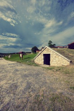 Şarap mahzeni (Tufove pivnice), Velka Trna, Kosice ülkesi, Zemplin bölgesi, Slovakya