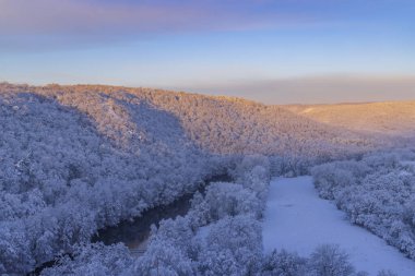 Hnanice yakınlarındaki Nine Mills Viewpoint, NP Podyji, Güney Moravya, Çek Cumhuriyeti