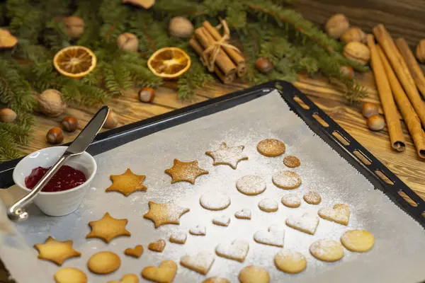 Різдвяне Печиво Лайнера Випічці — стокове фото