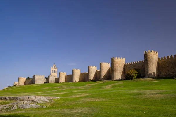 Середньовічні Стіни Авілі Сайт Юнеско Кастилія Леон Іспанія — стокове фото