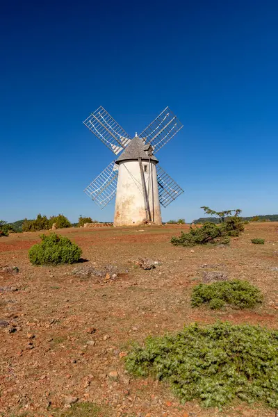 Windmill Moulin Redounel Couvertoirade Larzac Aveyron France — Zdjęcie stockowe