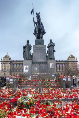 Eski cumhurbaşkanı Vaclav Havel 'in Aralık 2011' deki ölümünden sonra, Prag, Çek Cumhuriyeti