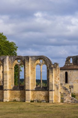 Grande-Sauve Abbey, UNESCO sitesi, La Sauve yakınlarındaki Benedictine manastırı, Aquitaine, Gironde, Fransa