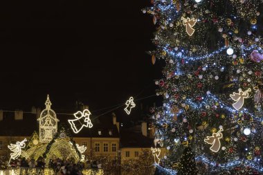 Old Town Square at Christmas time, Prague, Czech Republic clipart