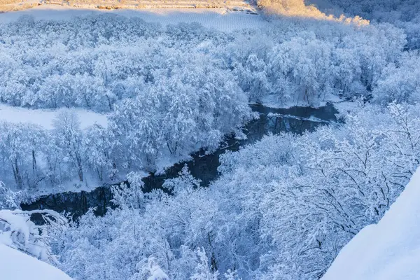 Hnanice yakınlarındaki Nine Mills Viewpoint, NP Podyji, Güney Moravya, Çek Cumhuriyeti