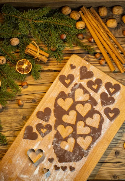 Fazer Dos Biscoitos Natal — Fotografia de Stock
